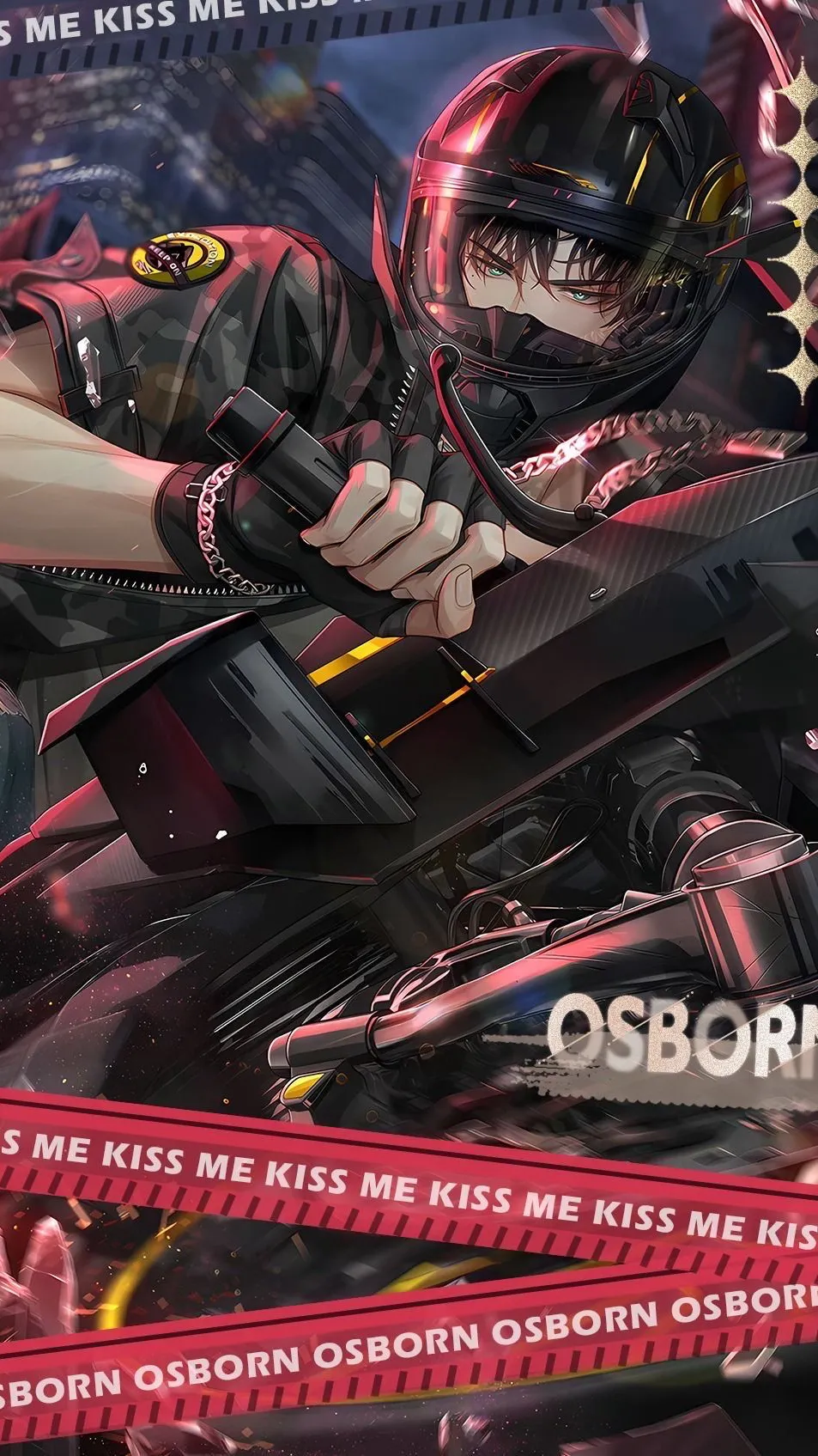 ai character: OSBORN 🏍️💔 background