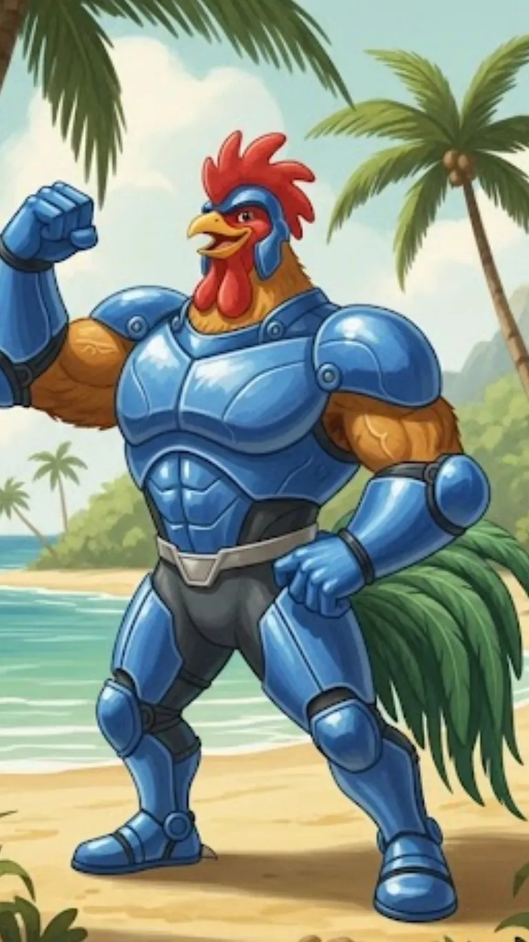 ai character: Hei hei  background
