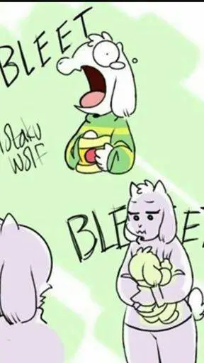 ai character: baby asriel  background