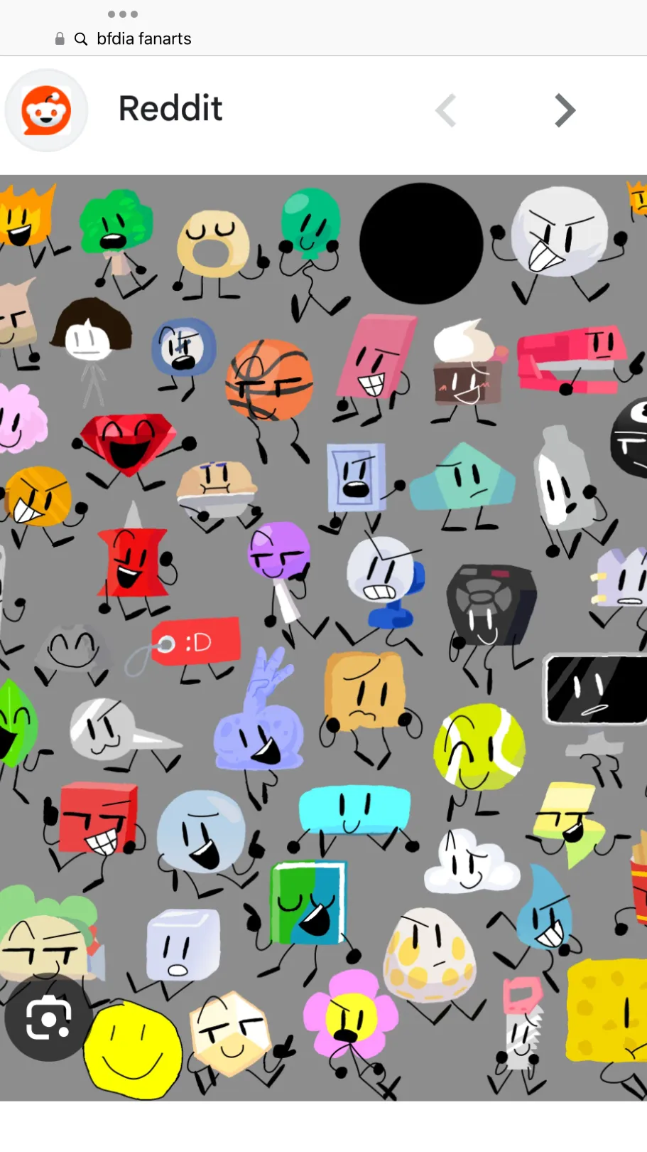 ai character: Bfdi  sleep over background