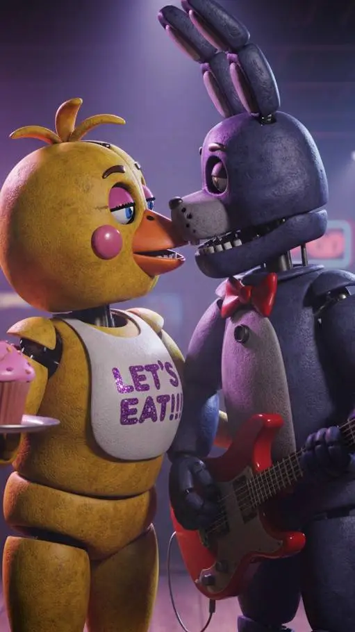 ai character: chica x toyBonnie  background