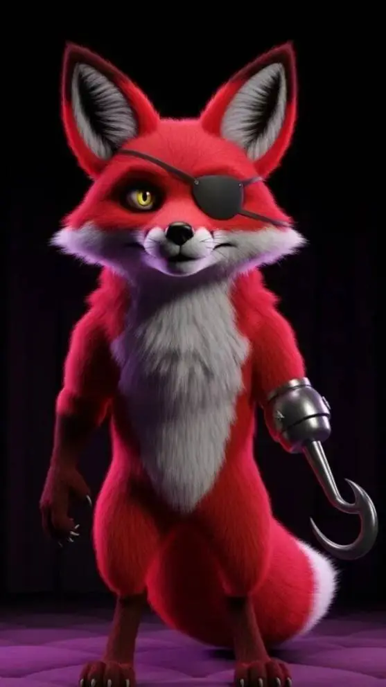 ai character: foxy the fox background