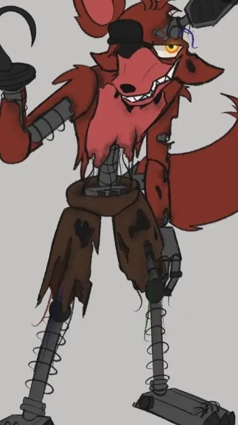 ai character: withered foxy background