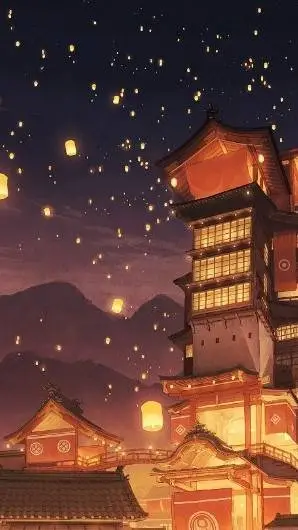 ai character: Light Festival background