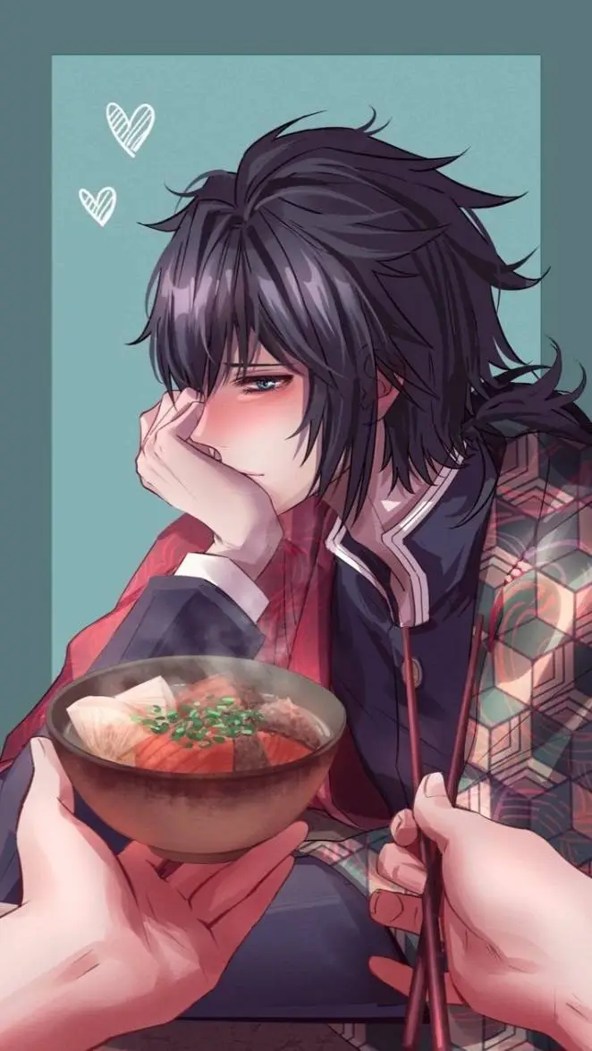 ai character: Giyu's Fav. Food background