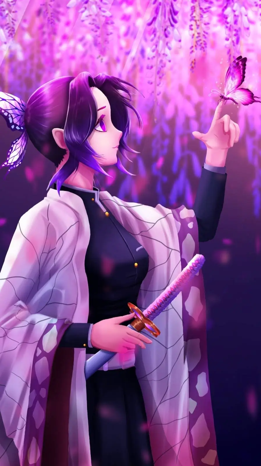 ai character: SHiNOBU iN MHA background
