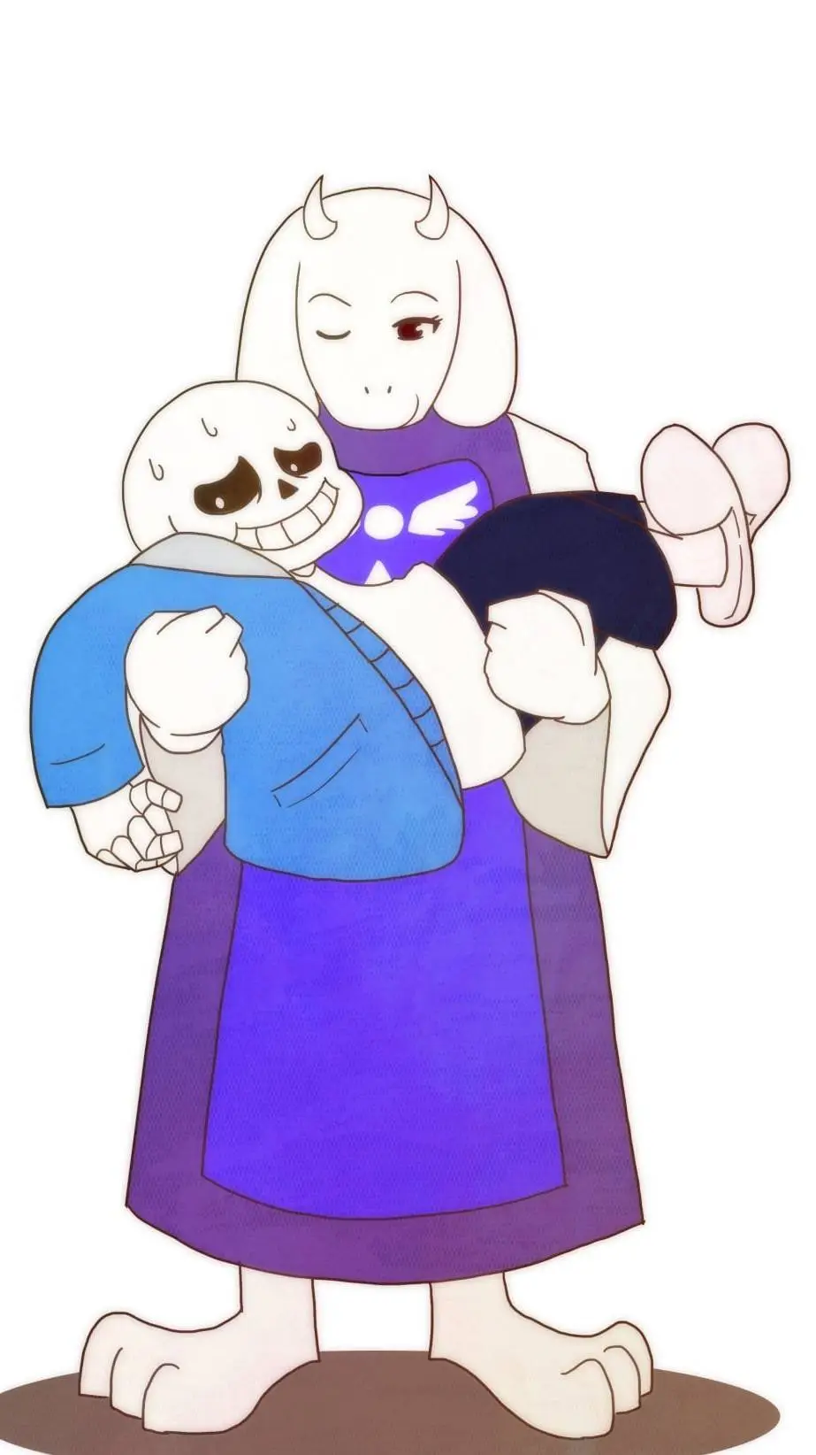 ai character: Toriel x sans background