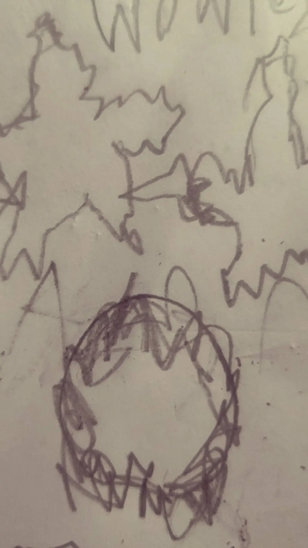 ai character: Scribble background