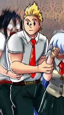 ai character: Mha Haunted House background