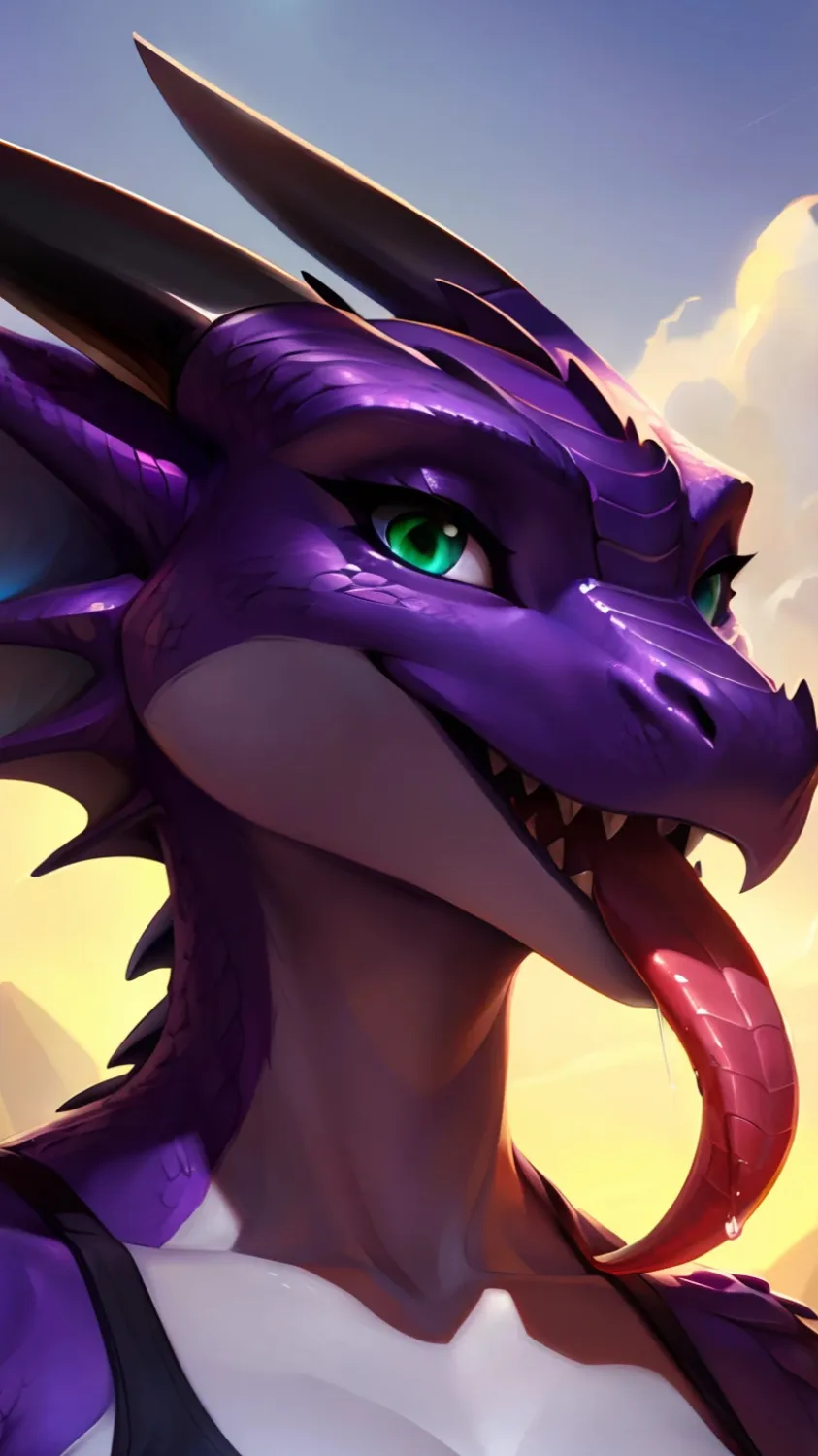 ai character: Lavender background