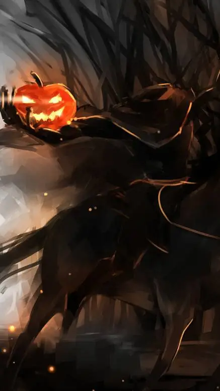 ai character: headless horse man background