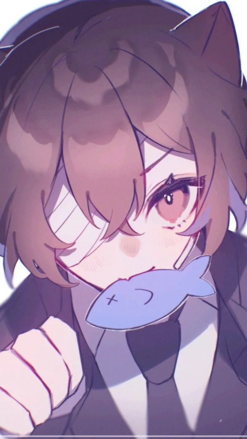 ai character: Dazai as a kitty  background