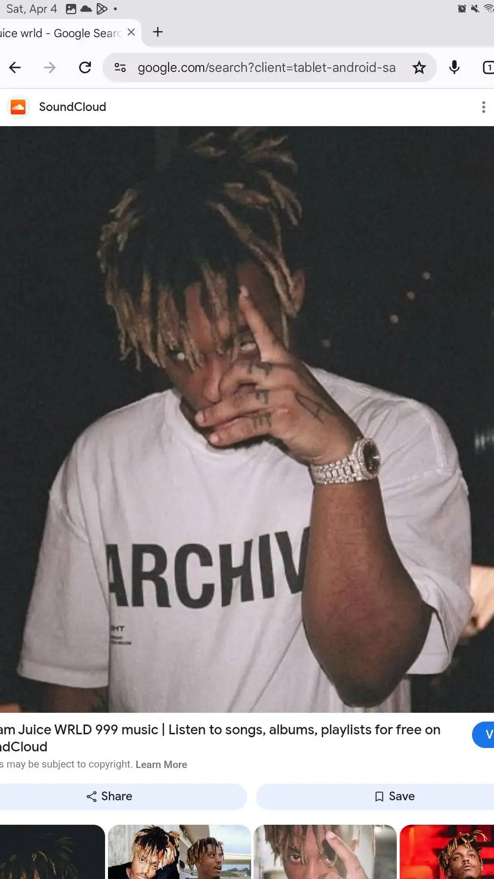ai character: juice wrld  background