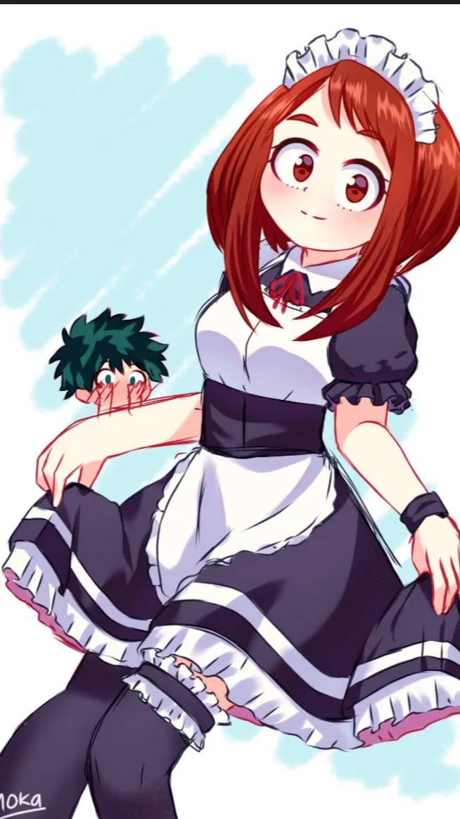 ai character: Maid Ochaco  background
