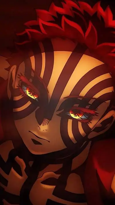 ai character: Akaza hashira background