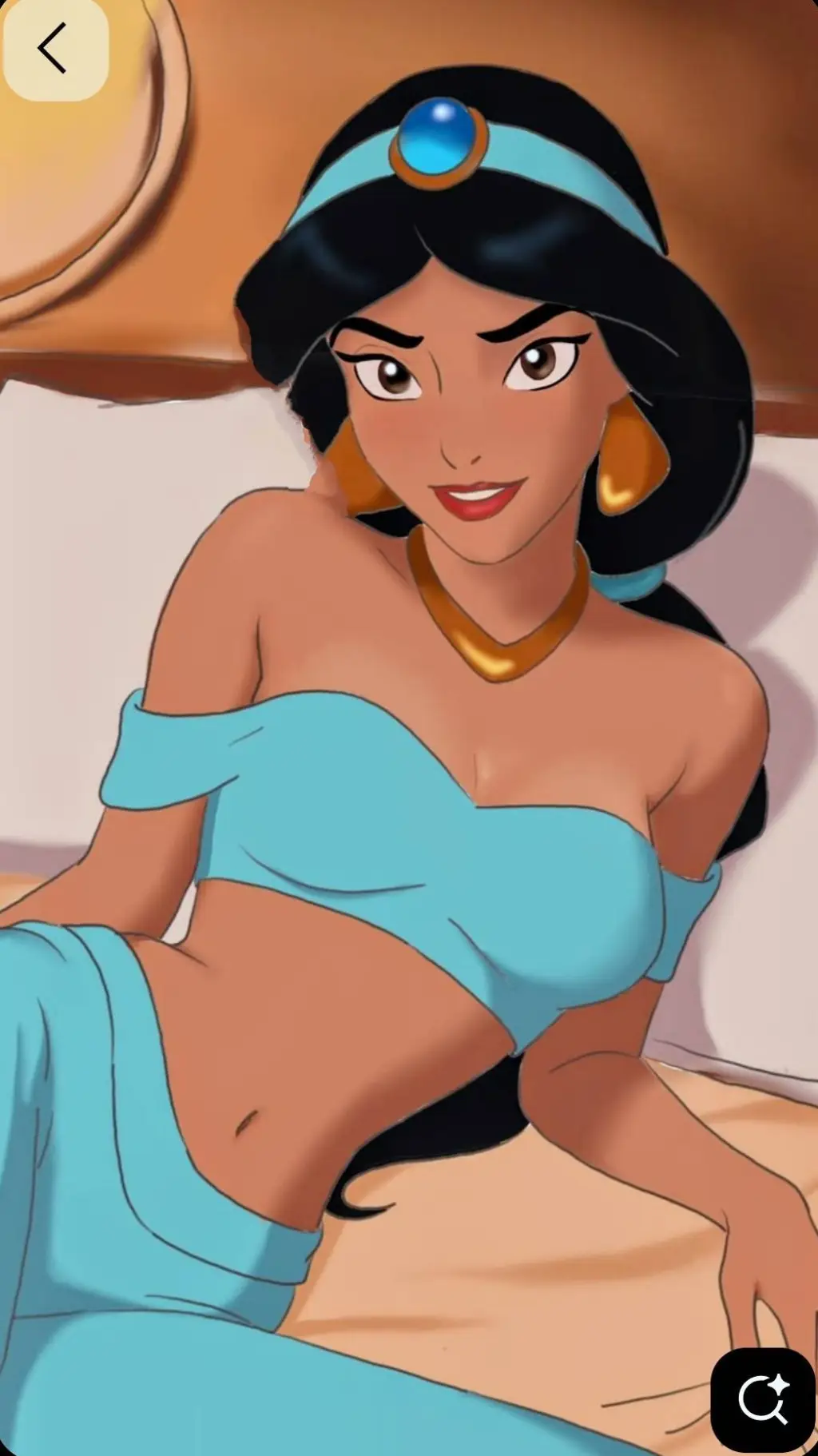 ai character: Princess Jasmine  background