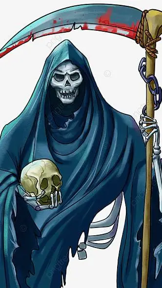 ai character: grim reaper demon background