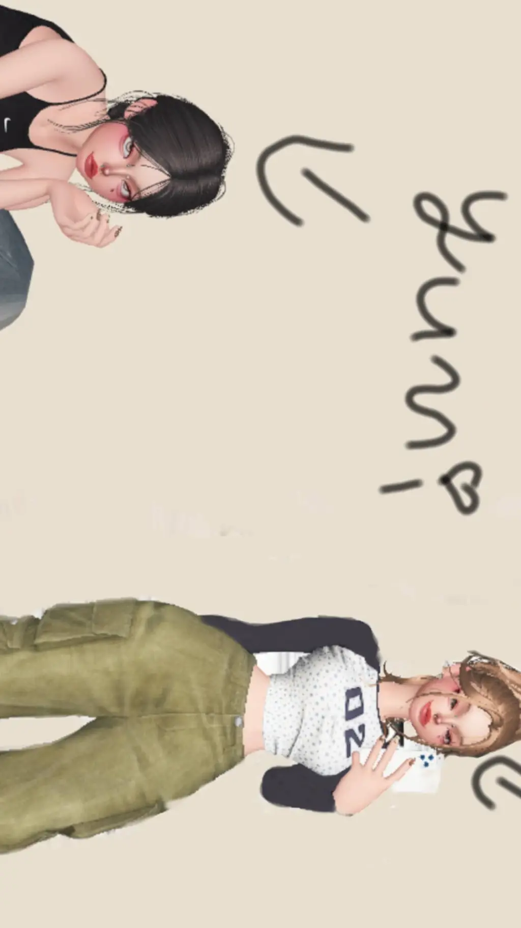 ai character: Yumi and me 😛 background