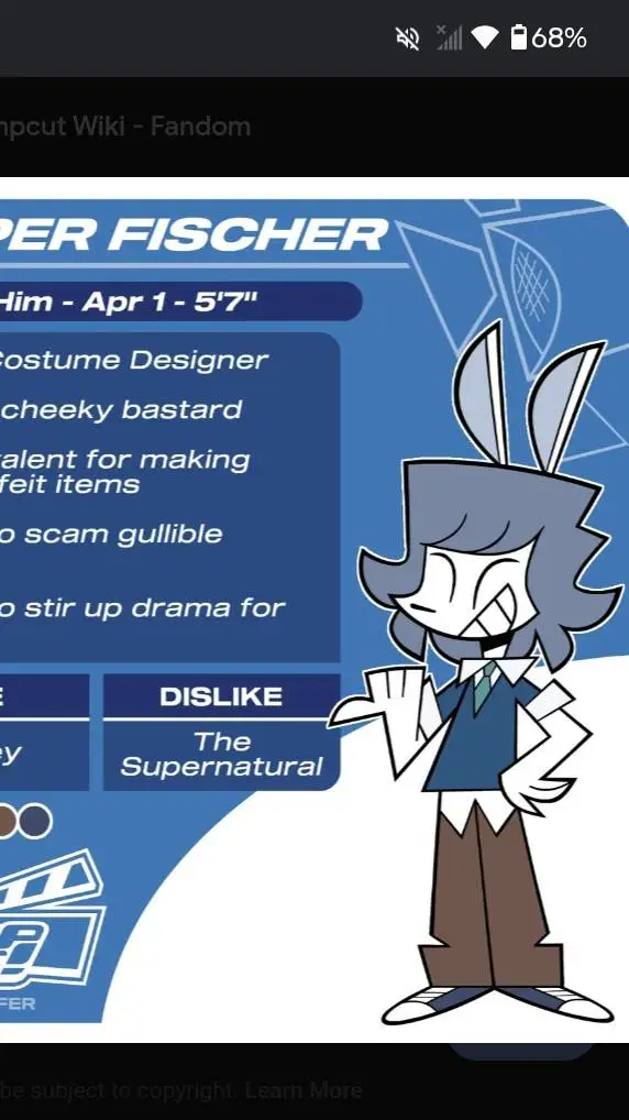ai character: Jasper Fischer  background
