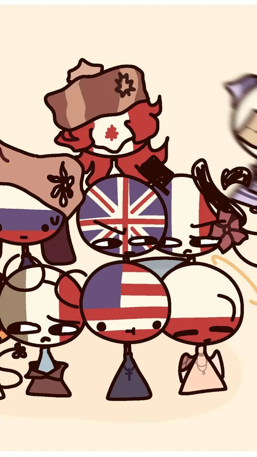 ai character: country balls background