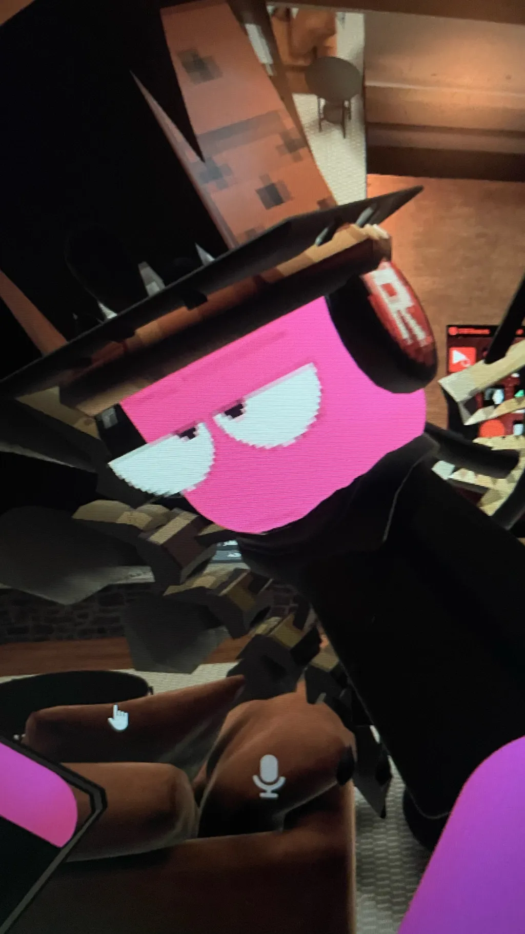 ai character: Glitch background
