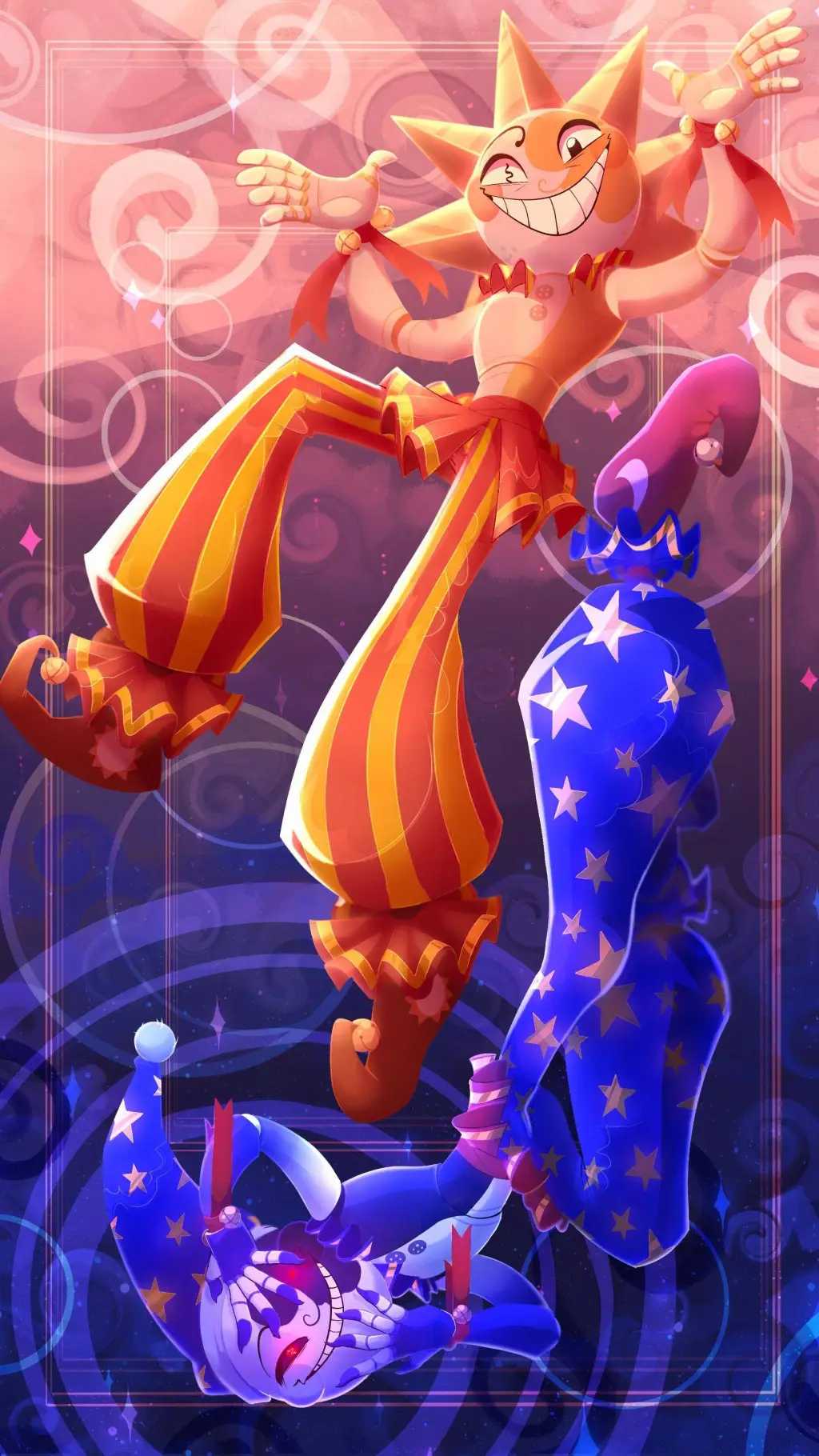 ai character: Sun and Moon background