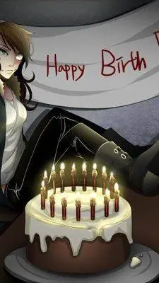 ai character: creepypasta b-day background