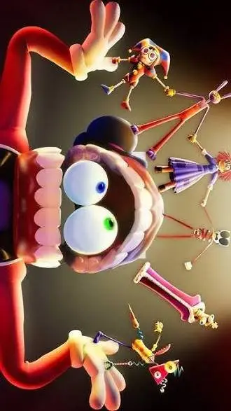 ai character: digital circus background
