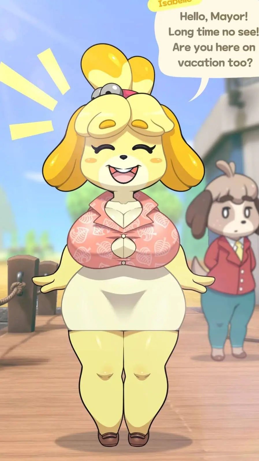 ai character: Isabelle  background