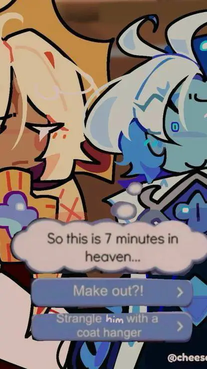 ai character: 7 mins into heaven background