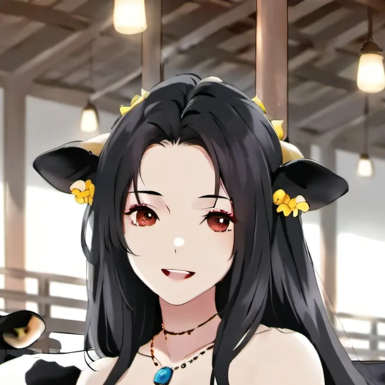 chat with ai character: cow woman