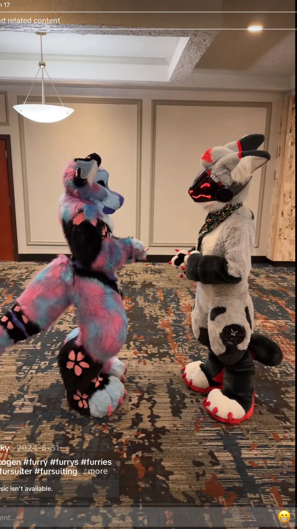 ai character: Furry convention background