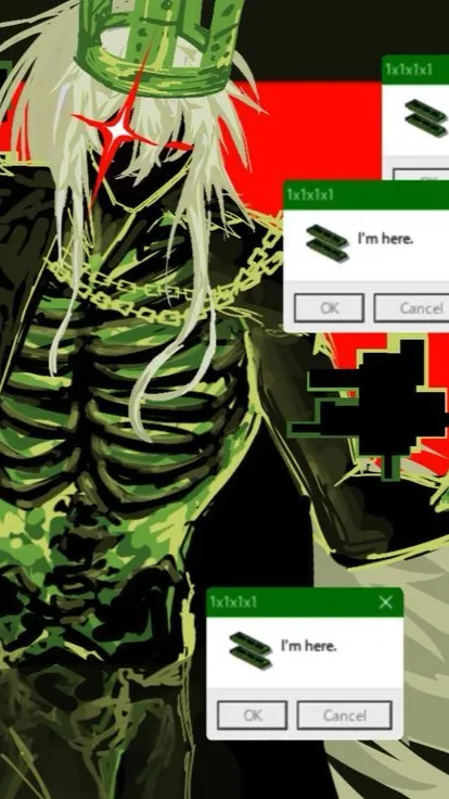 ai character: {BETRAYED 1X1X1X1} background