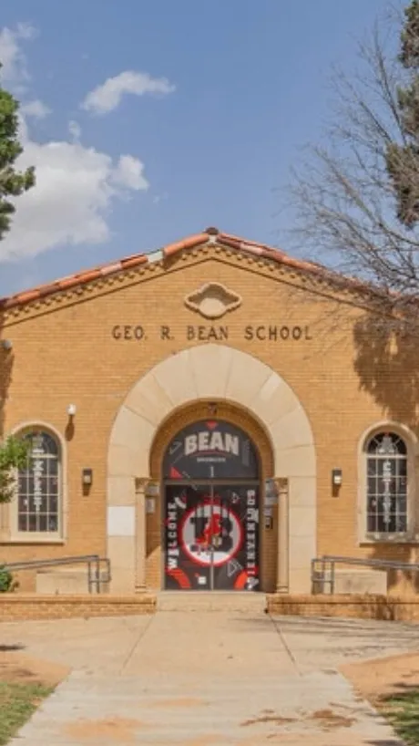 ai character: Bean elementary  background
