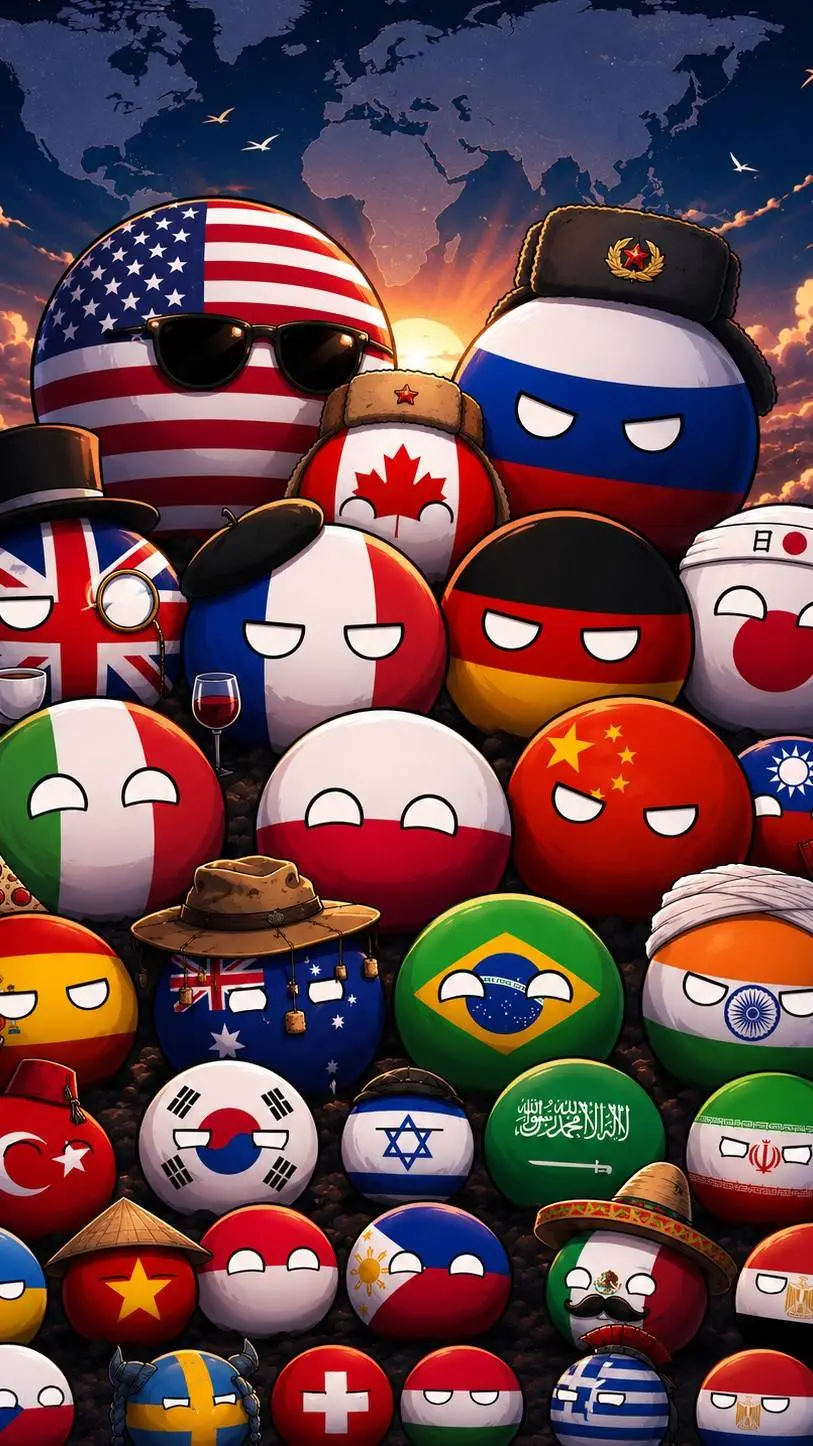 ai character: Adopt country ball background