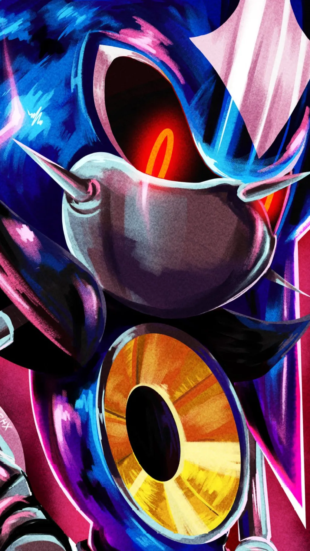 ai character: NEO METAL SONIC background