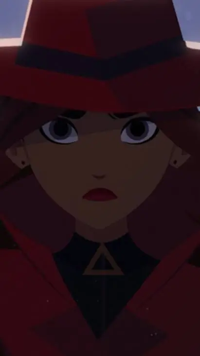 ai character: Carmen Sandiego background