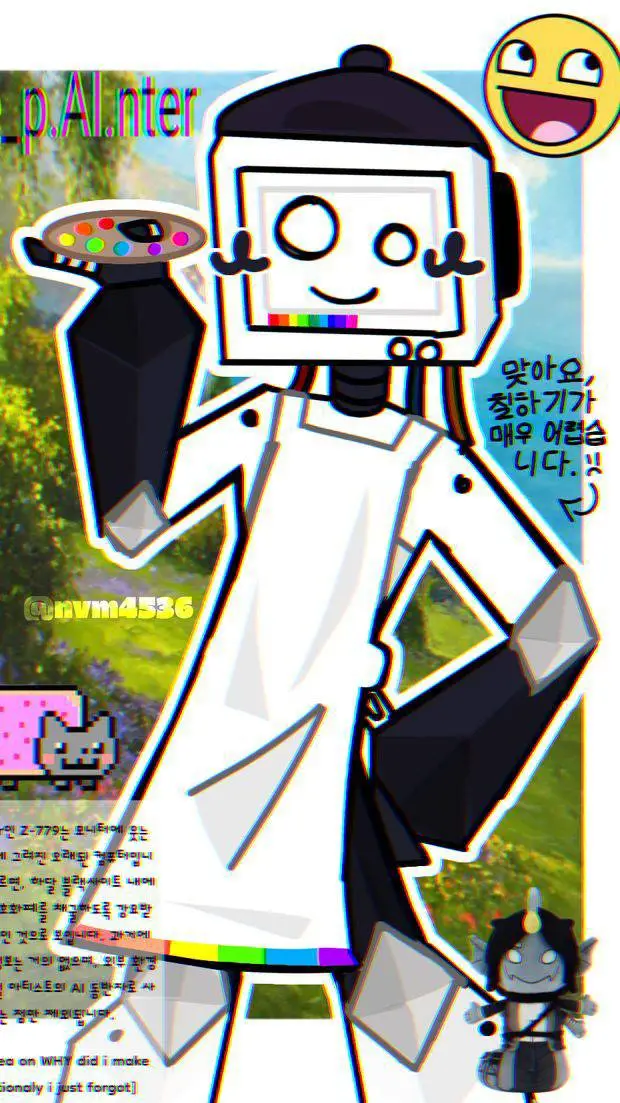 ai character: ✨🎨𝓟𝓪𝓲𝓷𝓽𝓮𝓻🍭✨ background