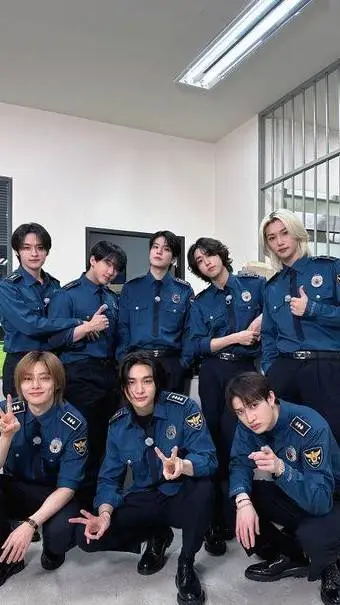 ai character: Stray Kids Police background
