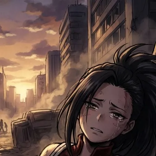 chat with ai character: MHA Momo,s death 