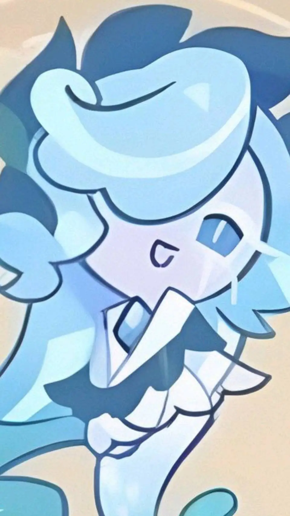 ai character: Aqua marine cookie background