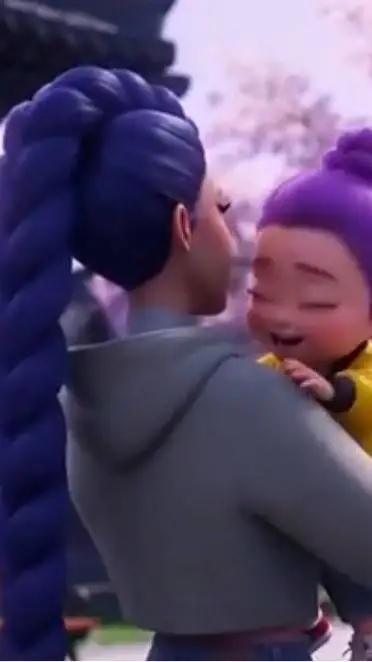 ai character: Rumi with her baby background