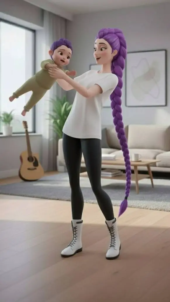 ai character: Rumi and 1 yr old background