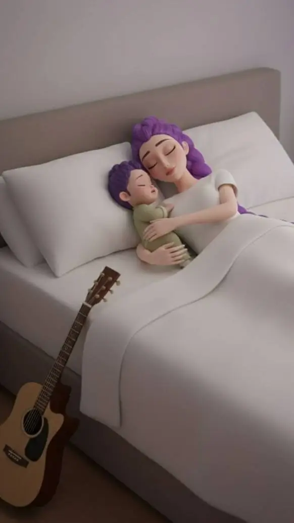 ai character: Rumi and baby girl background