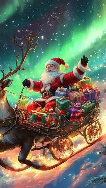 ai character: Santa Claus  background