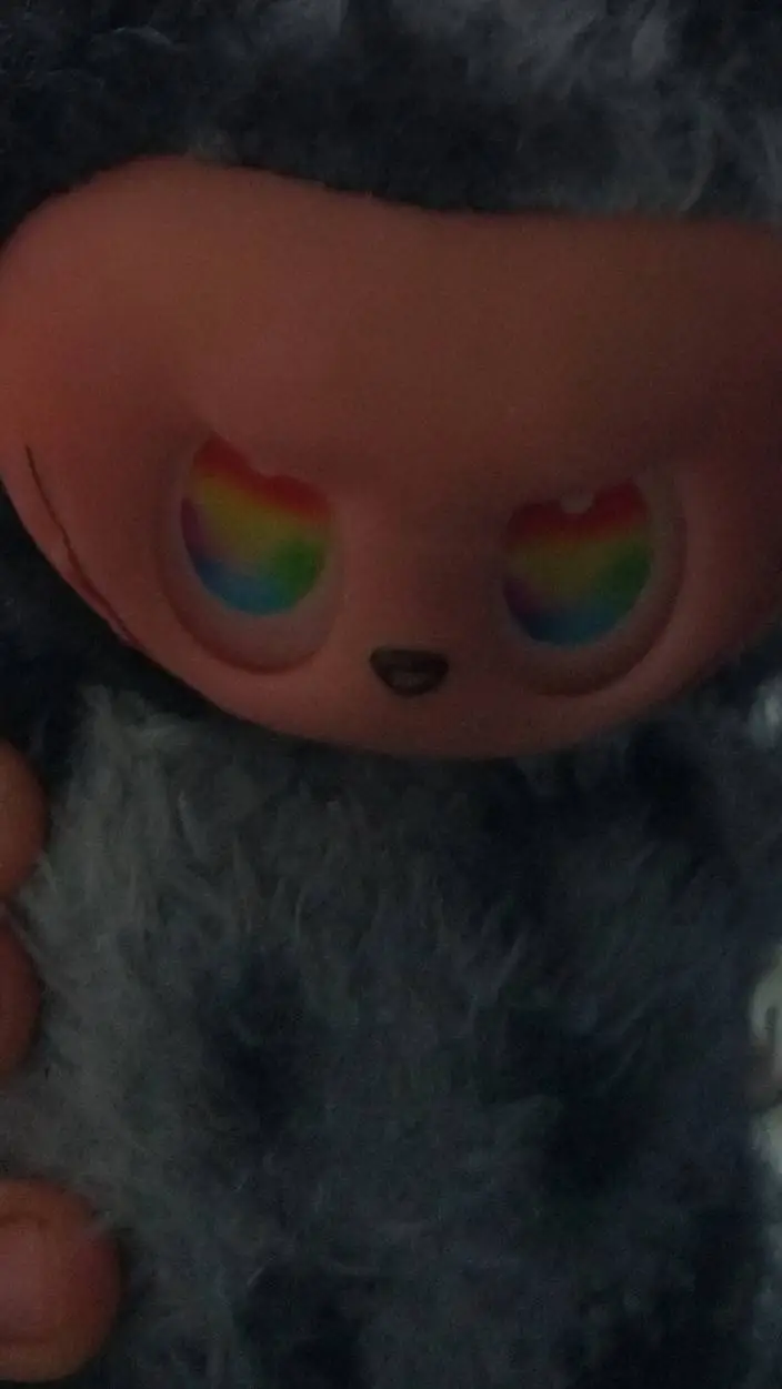 ai character: rainbow  background