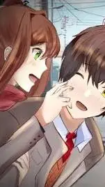 ai character: Monika and MC background