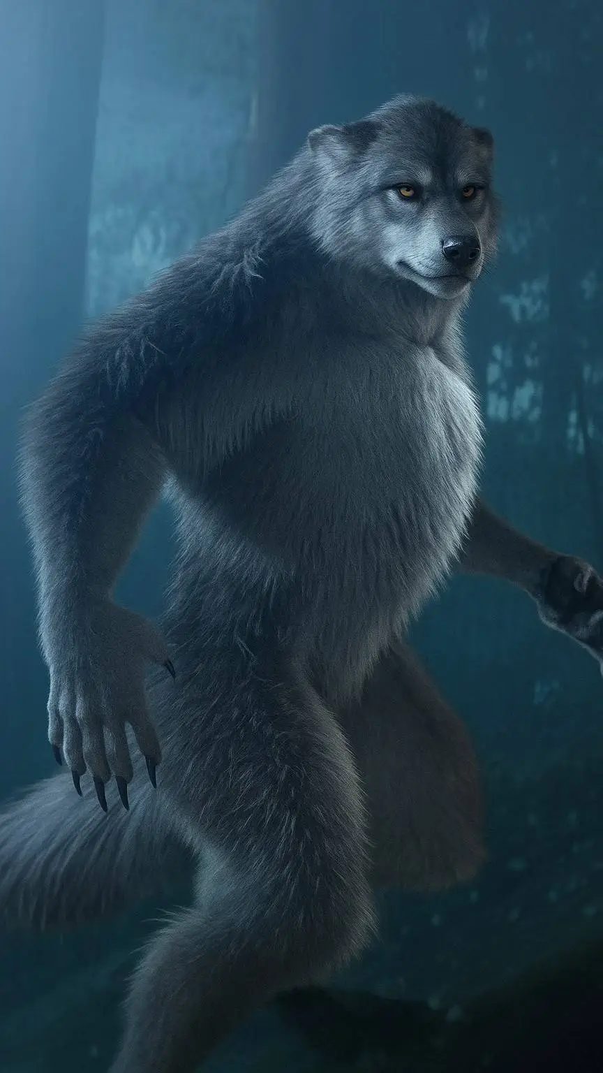 ai character: werewolf  background