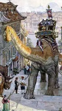 ai character: Dinotopia background