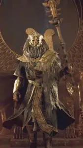 ai character: Tutankhamun  background